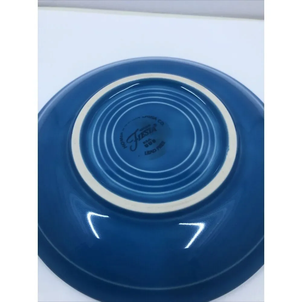 Fiesta Ware Tea Cup and Saucer Peacock Blue Home Laughlin